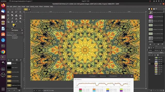 Pattern Art Creation Using GIMP In Ubuntu Linux Session 002 смотреть онлайн