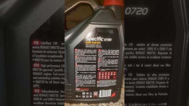 Orjinal Motul Specific RN0720