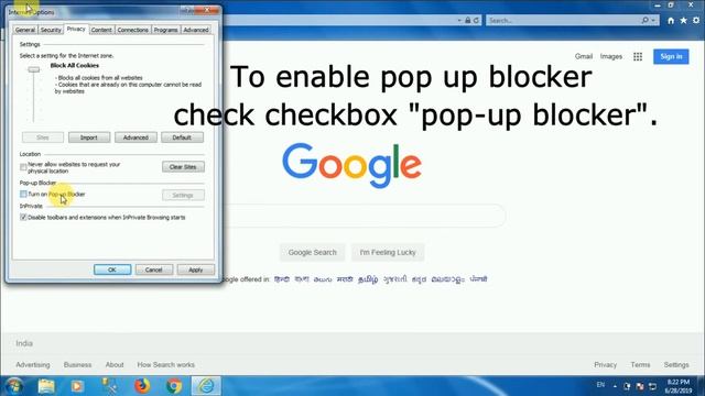 How to enable and disable pop up blocker in Internet Explorer ? смотреть онлайн