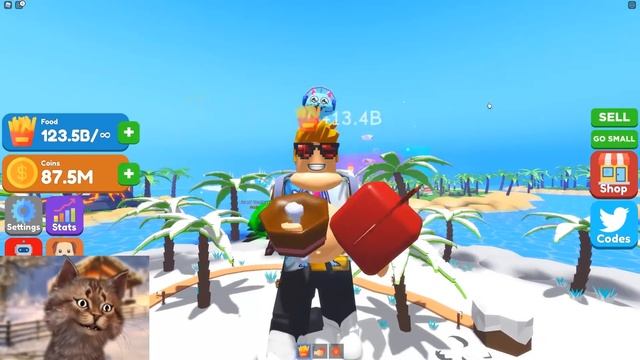 I Unlocked MAX SIZE and Got On Biggest Food Leaderboard in Roblox Eating Simulator смотреть онлайн