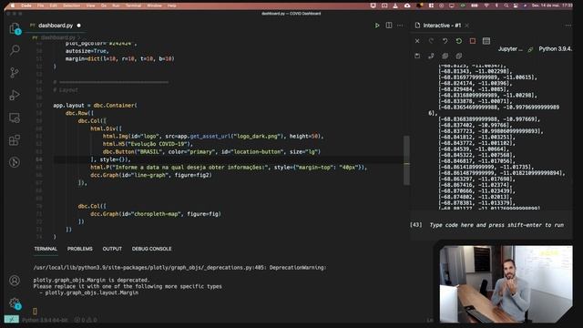 Como construir um dashboard da COVID apenas com Python смотреть онлайн