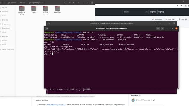 How to generate code coverage for GoLang app in docker image смотреть онлайн