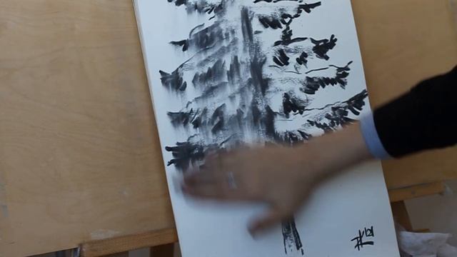 Наброски деревьев углем смотреть онлайн