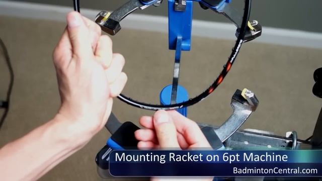 How to Mount a Racket on a 6 Point Support Machine - Badminton Stringing смотреть онлайн