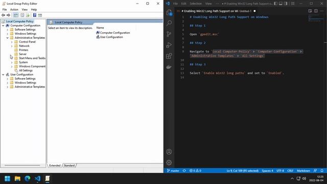 Enabling Win32 Long Path Support on Windows 10 / 11 смотреть онлайн