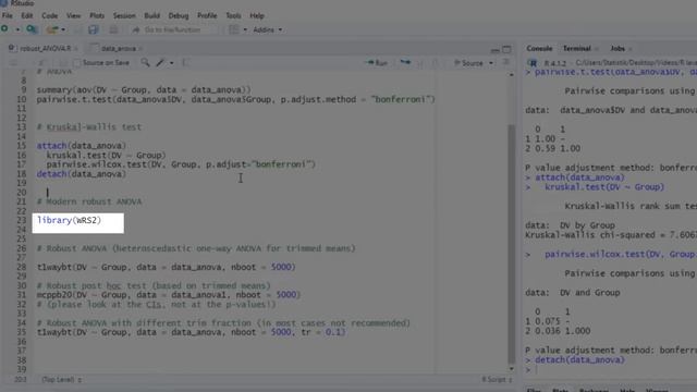 Robust Oneway ANOVA in R смотреть онлайн