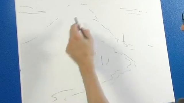 How to Sketch on Canvas Before Landscape Painting смотреть онлайн