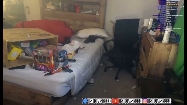 iShowSpeed Sets Off Fireworks in His Room.. *GONE WRONG* смотреть онлайн