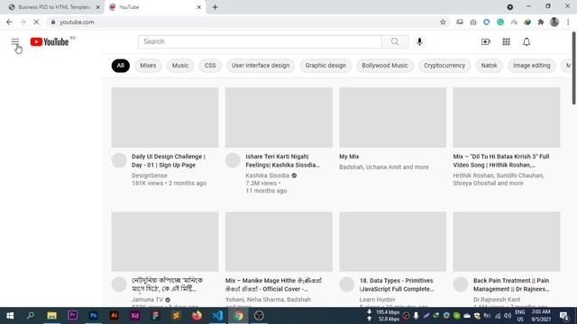 6 adobe xd to html tutorial | psd to html bangla tutorial |video play button function add смотреть онлайн