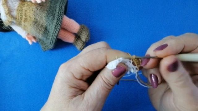 Презентация игровой куколки. Обвязка воротника. смотреть онлайн