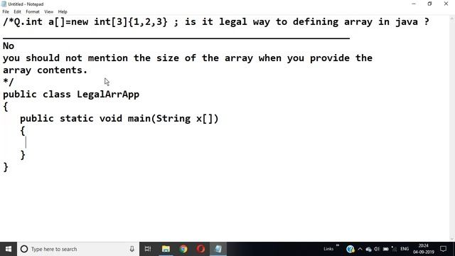 int a=new int3={1,2,3} is it legal way to defining array in java смотреть онлайн