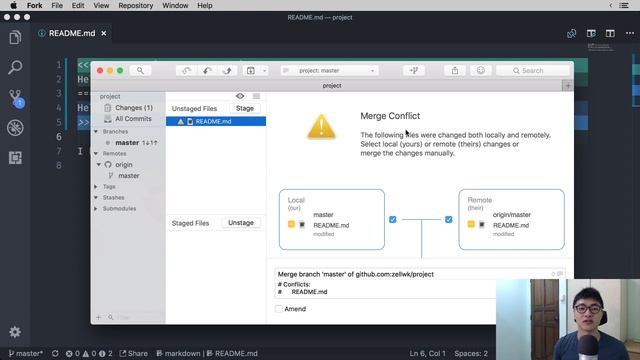 Resolving Git conflicts смотреть онлайн