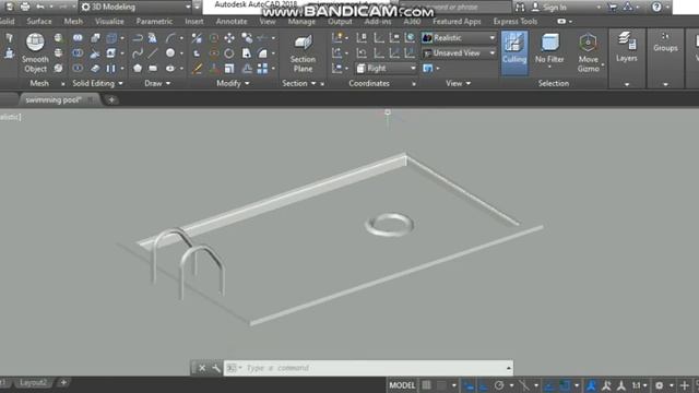 How to make swimming pool in AutoCAD 4 смотреть онлайн