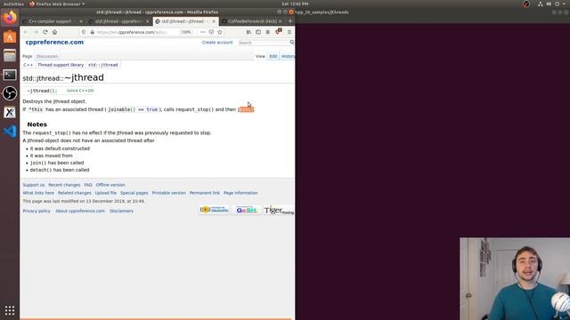 Learning C++20: jthreads and stop tokens смотреть онлайн