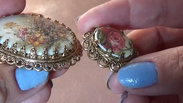 Приятные винтажные сюрпризы. Миниатюрная шкатулка клуазоне и брошь. смотреть онлайн