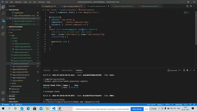 Angular 12 Share Data Between Parent Child Components Working Demo смотреть онлайн