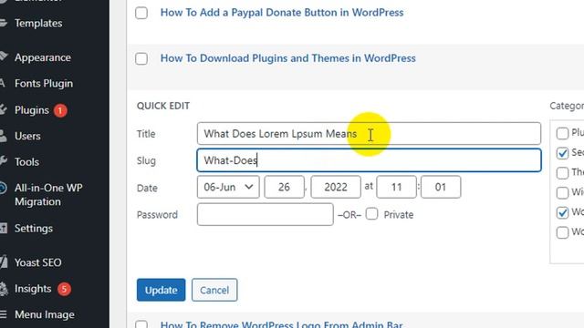 How To Change a Slug of a Post in WordPress смотреть онлайн