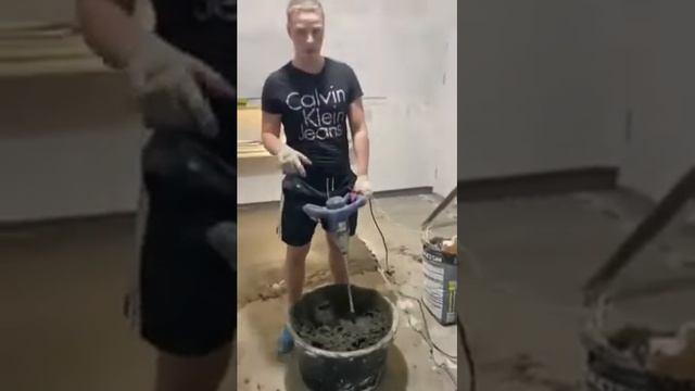 Замес пескобетона для стяжки пола смотреть онлайн