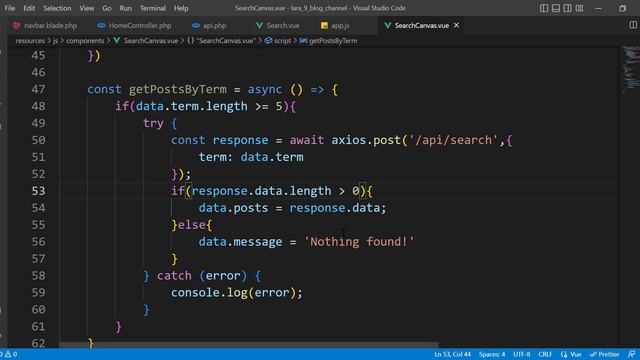 Blog ب Laravel 9 and Vue js 3 Composition API -27- (Search Functionality Part 4) смотреть онлайн