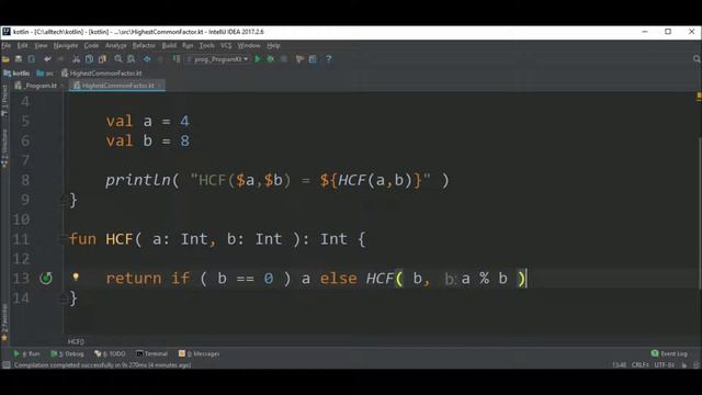 highest common factor in kotlin смотреть онлайн