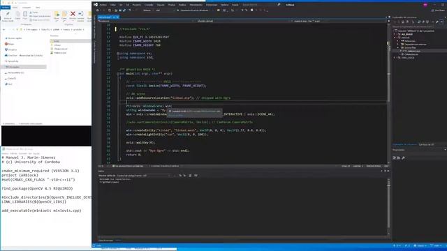 Compiling our first program with the OVIS (Ogre 3D) module of OpenCV on Windows 10 смотреть онлайн