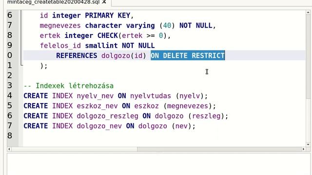 Az adatdefiníciós utasítások (SQL) смотреть онлайн