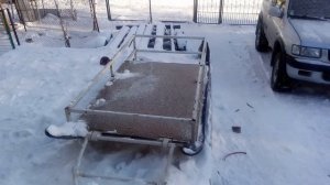 Самодельные сани для снегохода.