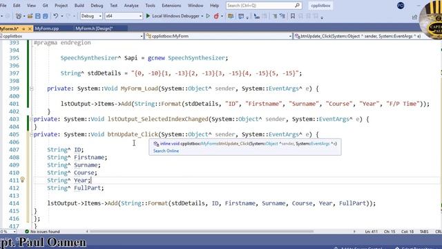 How to Create a ListBox with Tabular Display in Visual C++ - Part 2 of 2 смотреть онлайн