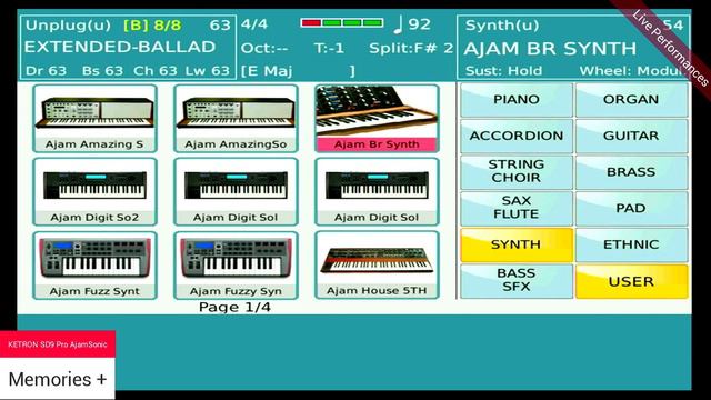 Ketron SD9 Pro AjamSonic used to perform MEMORIES смотреть онлайн