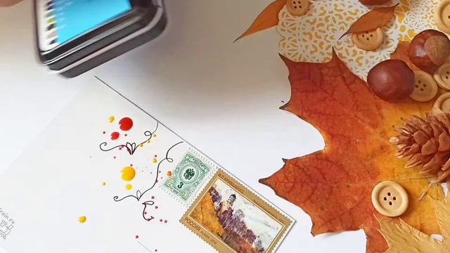 Оформляем оборот открытки / Осенние листья / Мастер класс / Посткроссинг смотреть онлайн