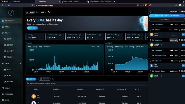 How to Transfer DOGE from Binance/Coinbase to THORSwap Keystore Wallet смотреть онлайн