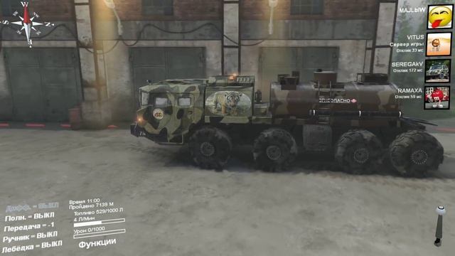 SpinTires - карта "Выборг" тест мода "Экстремальный" #5 смотреть онлайн