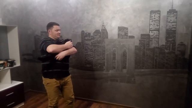 ТРАФАРЕТНАЯ РОСПИСЬ... НОЧНОY MANHATTAN, NEW YORK, USA смотреть онлайн