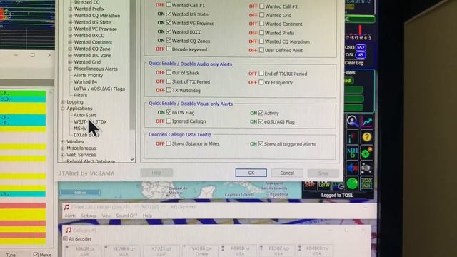 WSJT-X, JTAlert and GridTracker Working Together смотреть онлайн