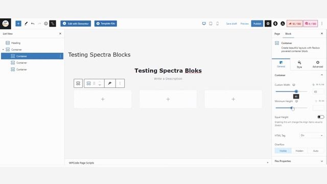 Spectra blocks for #WordPress : Working with containers, width and height, flex property: Direction смотреть онлайн
