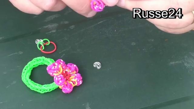 Браслет из резинок без станка " Цветок " смотреть онлайн