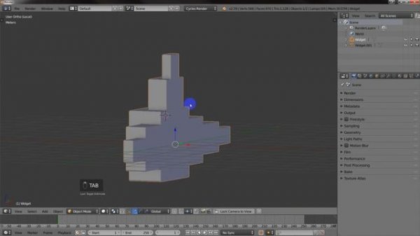 How to split an STL model into two objects using Blender.