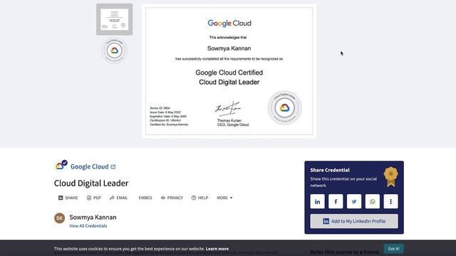 Updating your LinkedIn profile with Google Cloud credentials смотреть онлайн