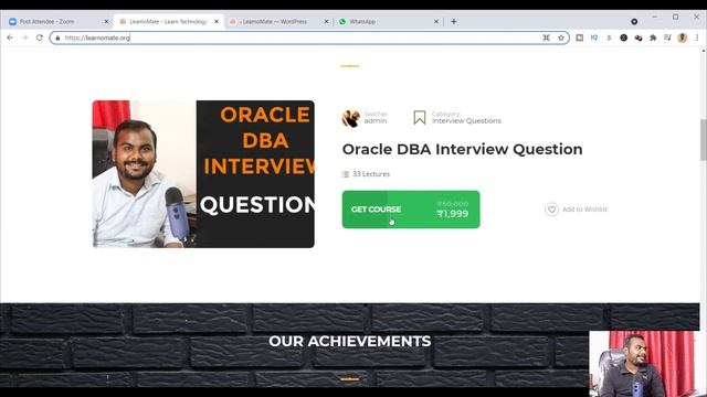 Launching Oracle DBA Interview Question Course - learnomate.org смотреть онлайн