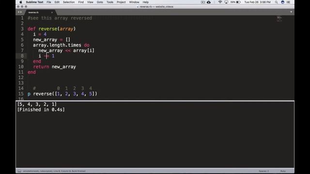 Ruby Minus Ruby - Reverse