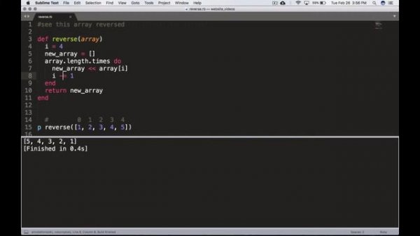 Ruby Minus Ruby - Reverse