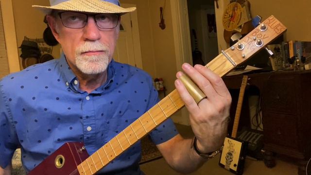 Beginner 3 String Cigar Box Guitar  Slide Lesson #cbglesson #cbg #slideguitar #cigarboxguitarlesson