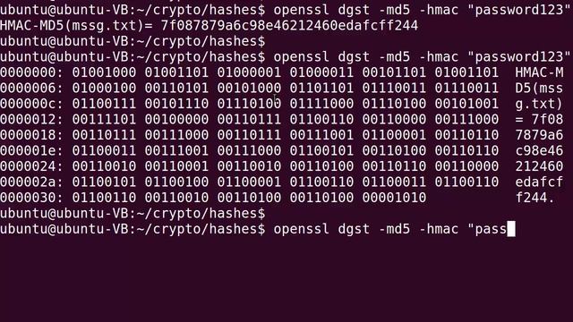 OpenSSL : md5 hash, HMAC and RSA signature смотреть онлайн