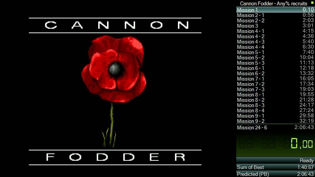 Спидран «Cannon Fodder» на Sega. «All Missions, Any%» за 2:00:13 [WR] смотреть онлайн