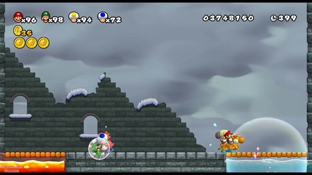 Newer Super Mario Bros. Wii – All Bosses 4 Players смотреть онлайн