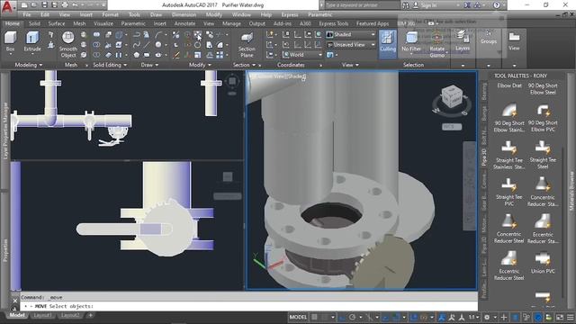 Menggambar Purifier Tank 3D Dengan AutoCAD Part 2 смотреть онлайн