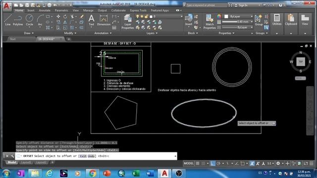 DESFASE (comando) | AutoCAD 2021 смотреть онлайн