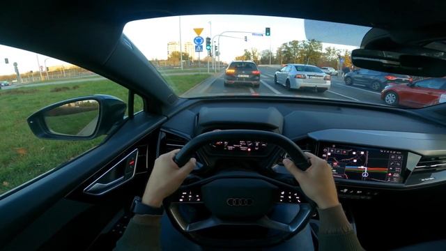 2022 Audi Q4 Sportback 45 e-tron [EV 265HP] POV Drive Test #4 InCarView смотреть онлайн