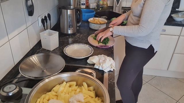 Картофель жареный с черемшой/#влог #жизньвгермании #моибудни #готовимдома