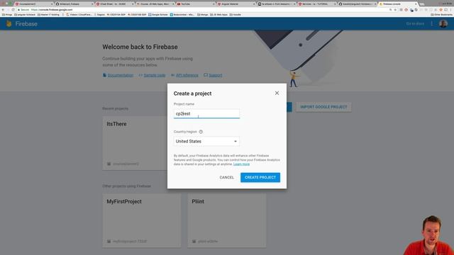 Angular with Firebase part 6 of 70 - Sign up for firebase and create a first project смотреть онлайн